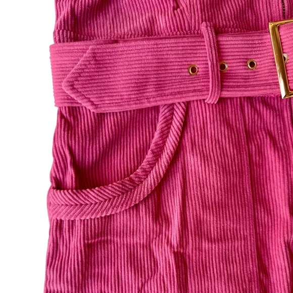 Pink Corduroy Mini Dress - Picture 5 of 12